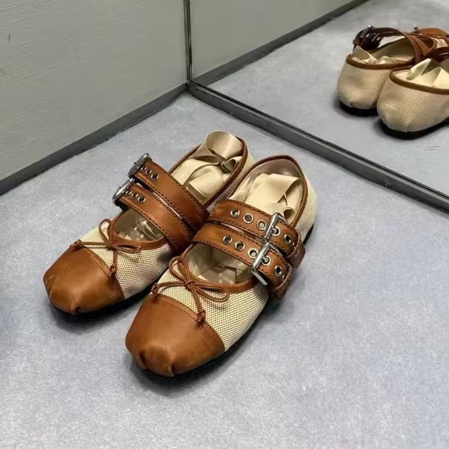 Nouvelles chaussures plates Mary Jane de luxe pour femme