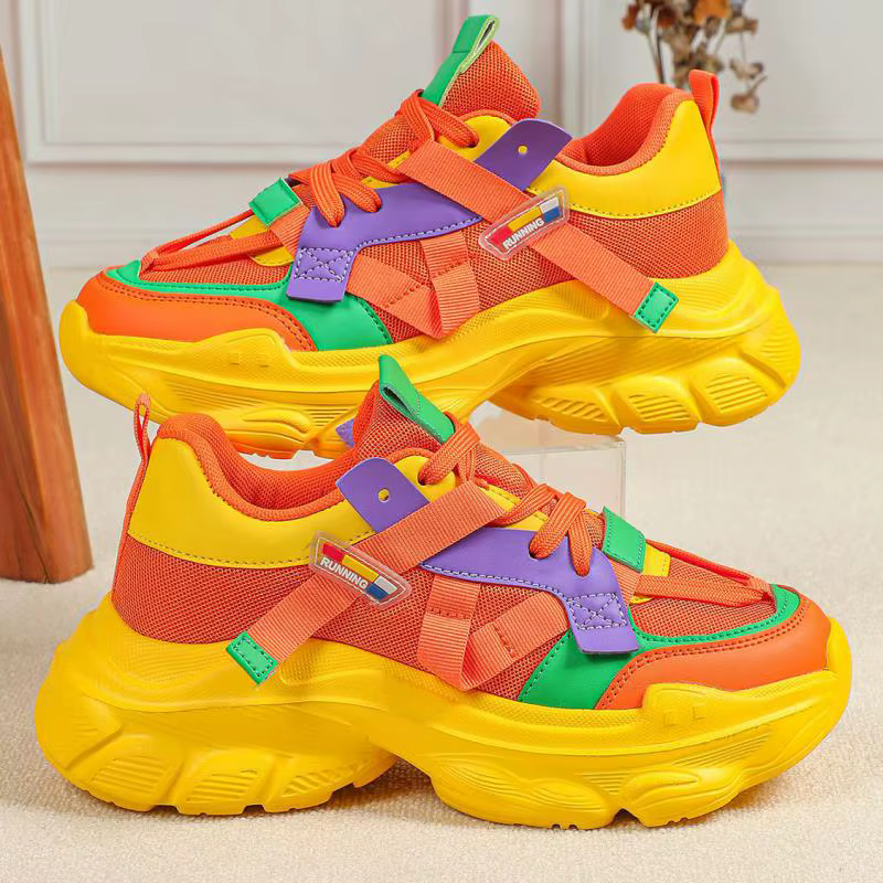 Baskets orange pour femmes