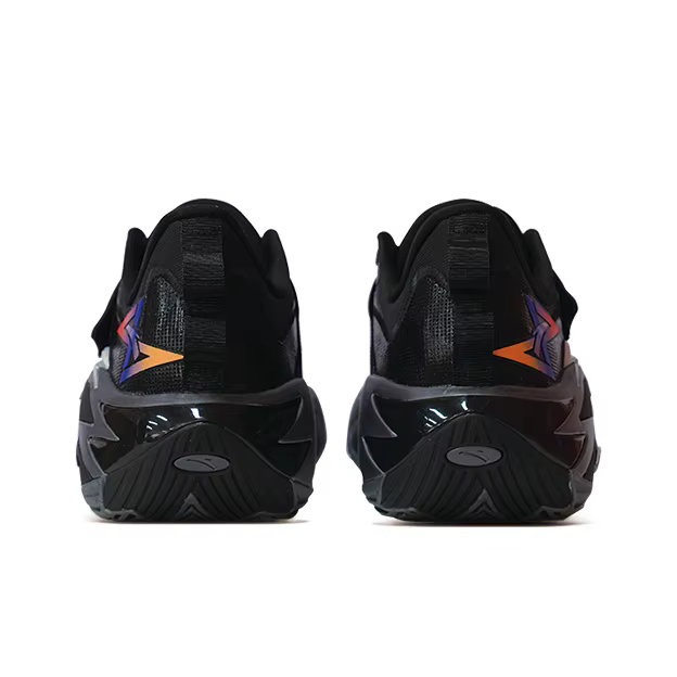 POIZON ANTA Shock Wave 7 Pro Chaussures de basket-ball basses pour hommes Basic Black 112611111S-3