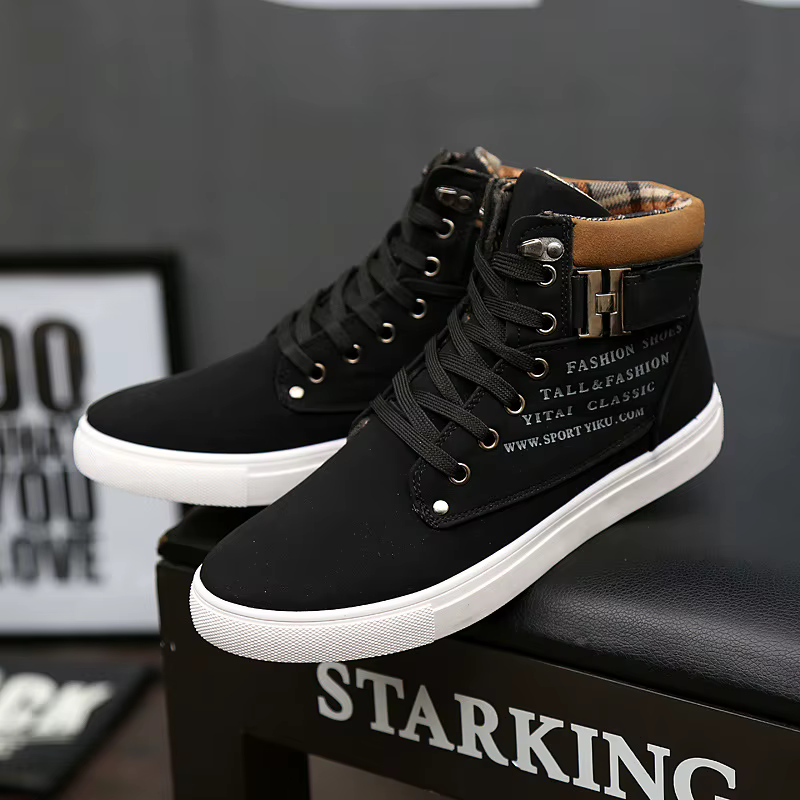 2024 mode hommes chaussures décontractées haut toile chaussures baskets homme à lacets respirant formateurs hommes Baskets chaussures plates de base