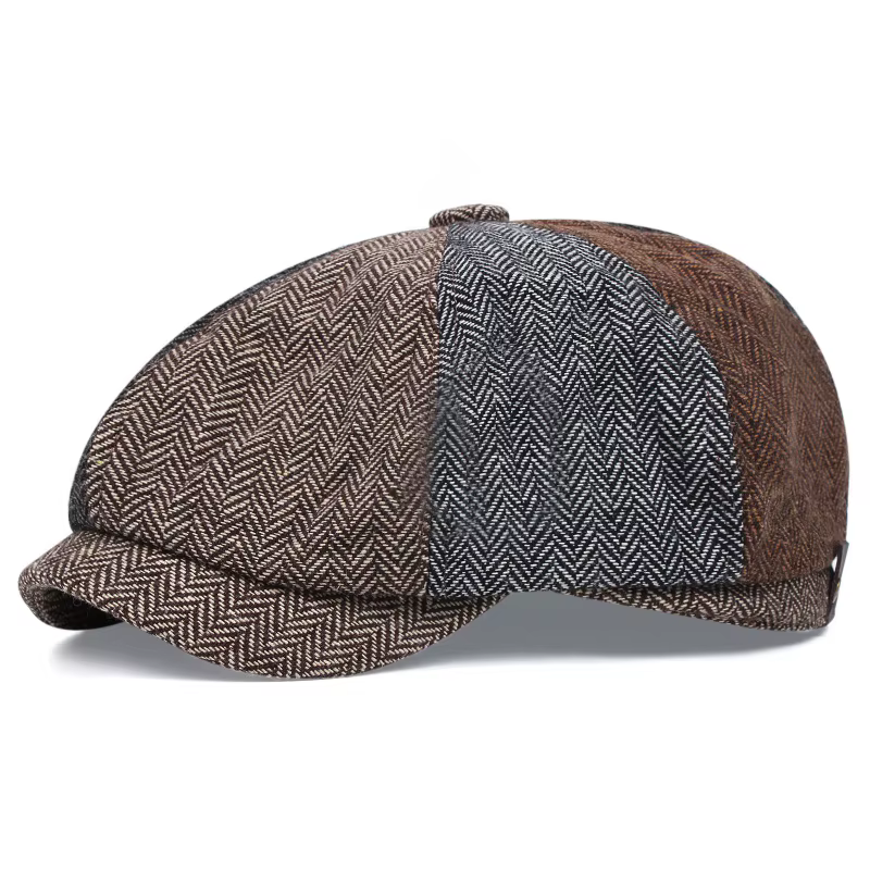 Chapeau décontracté pour homme style Peaky Blinders, Béret rétro printemps-automne, Chapeaux décontractés unisexes, Casquette octogonale sauvage, Chapeau de newsboy anglais pour fille