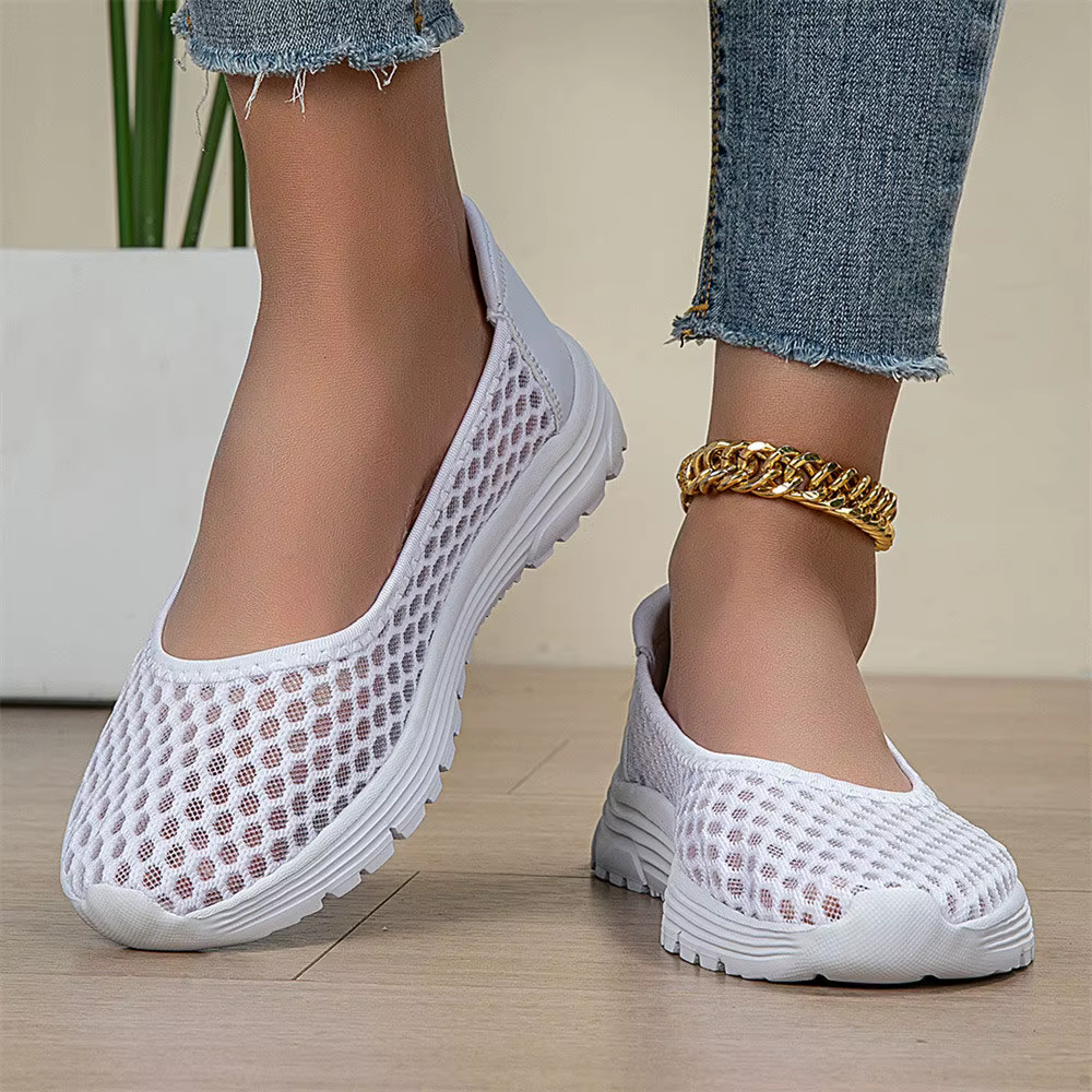 Femme maille chaussures été femmes baskets plates