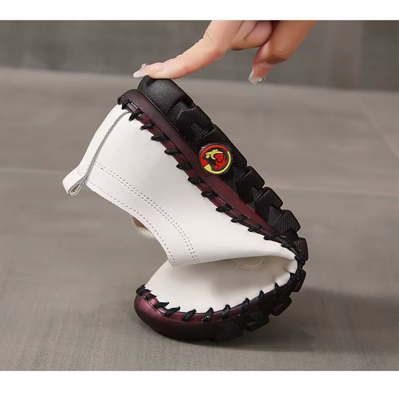 Baskets femmes chaussures mocassins à lacets en cuir plat nouveau printemps décontracté confortable maman Chaussure