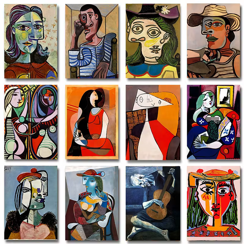 Pablo Picasso – collection d'œuvres d'art célèbres, affiche sur toile, peinture abstraite, art mural vintage pour galerie, salon, décoration de la maison