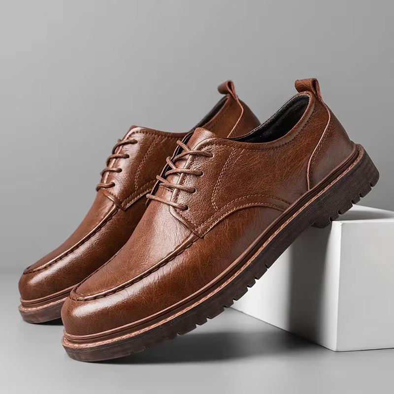 Automne nouveaux hommes en cuir décontraï chaussures richelieu luxueux