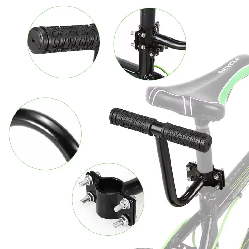 Accessoires de Cycle pièces Bicicleta vélo siège arrière selle enfant avec poignée de dossier accoudoir repose-pieds pédale