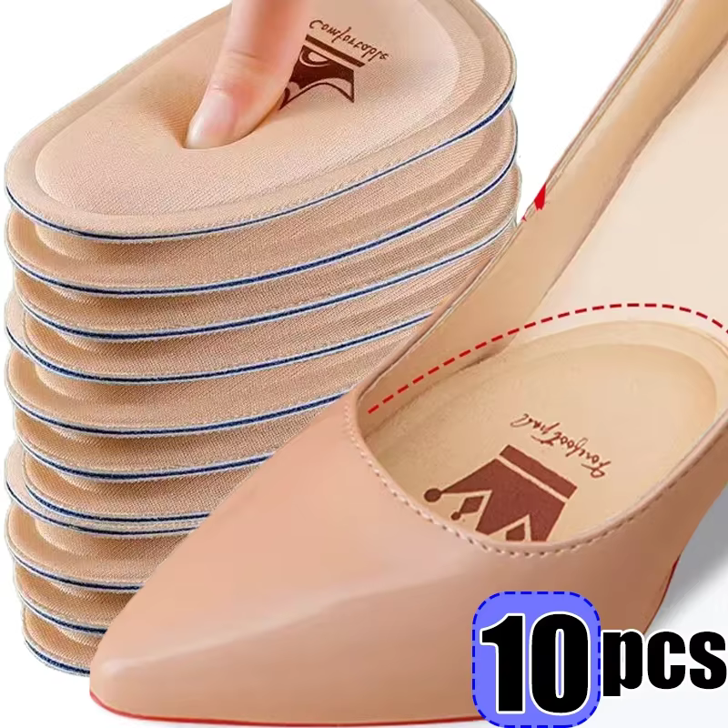 1/2/5 paires femmes antidérapant couronne avant-pied coussinets soulagement de la douleur insérer demi taille semelles coussins Anti-douleur orthopédique demi-rembourages