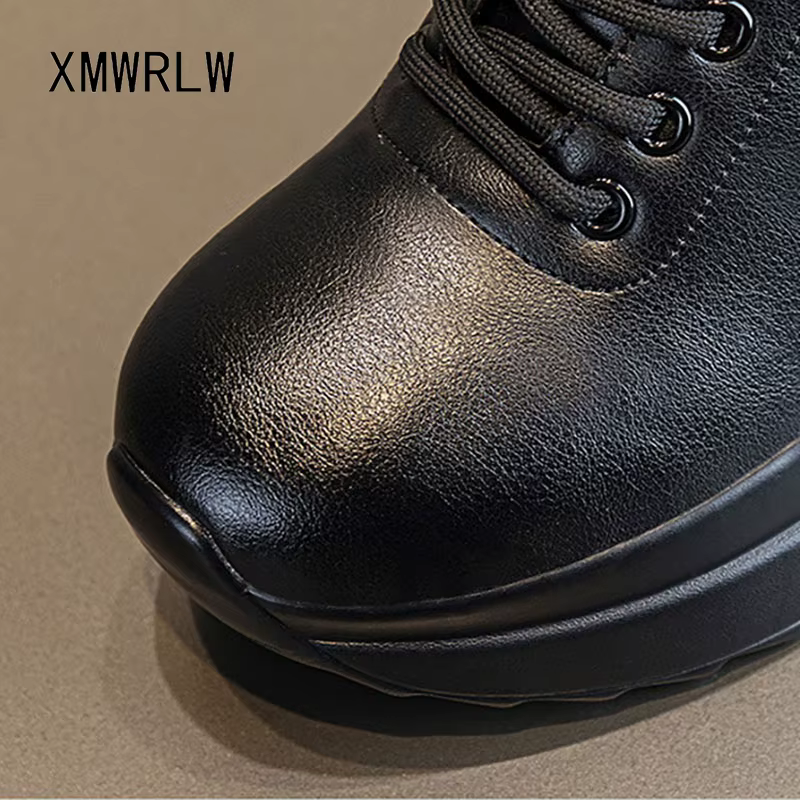 XMWRLW femmes automne hiver chaussures en cuir véritable talon caché