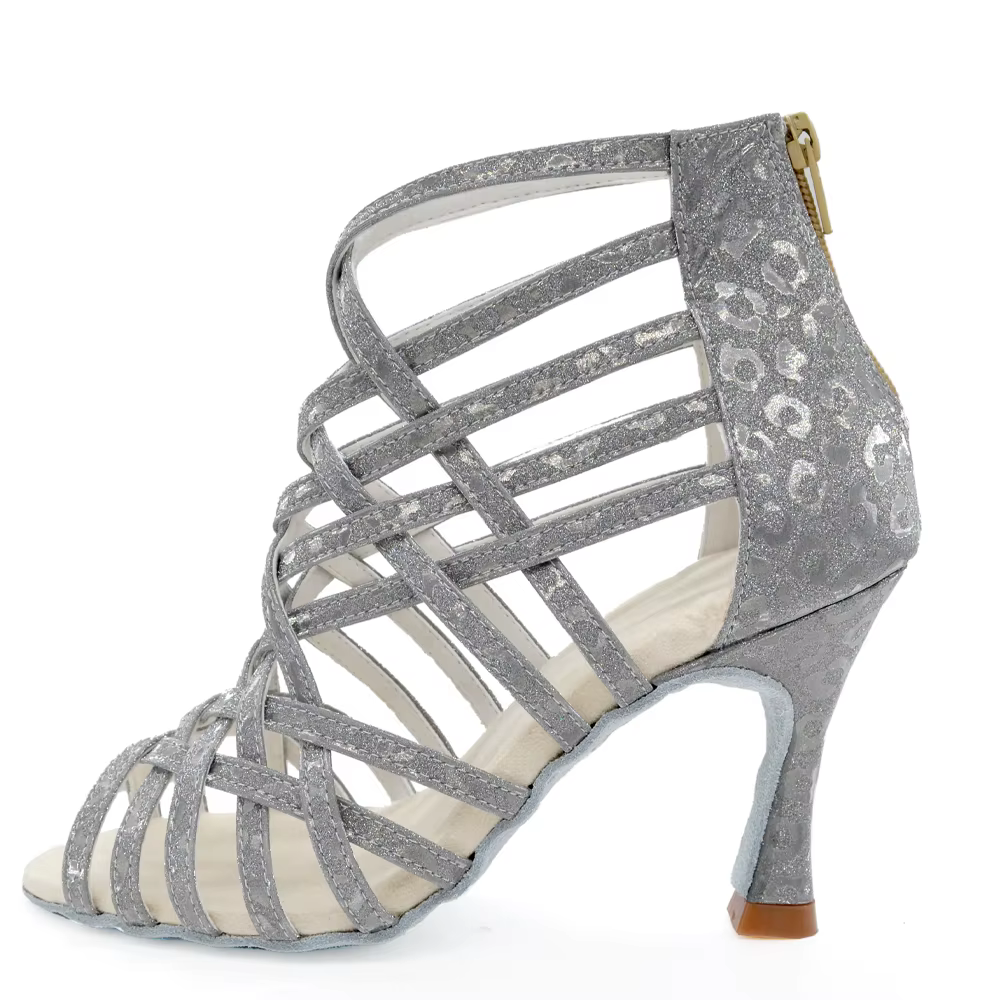 Chaussures de danse latine à paillettes pour femmes