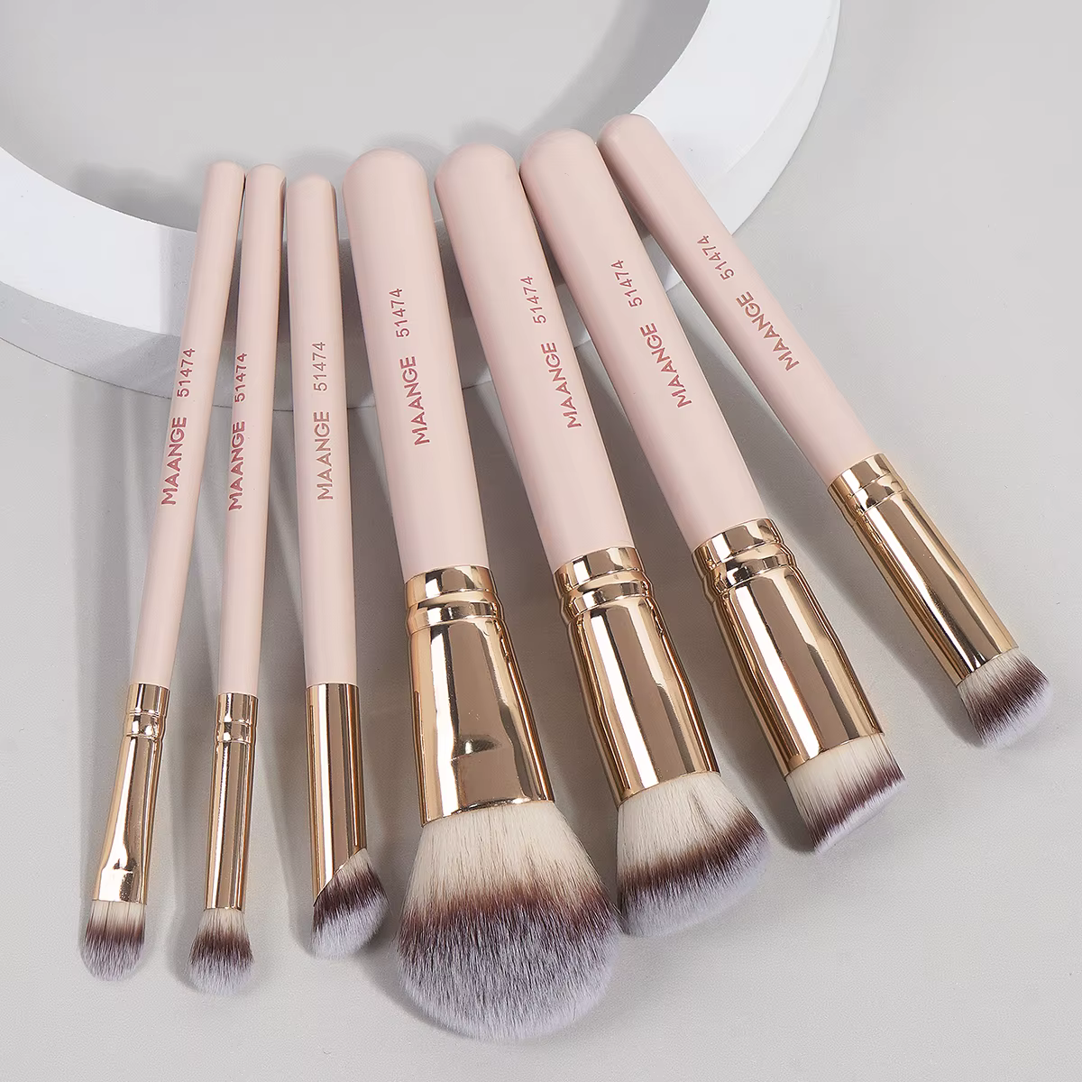 MAANGE 7 pièces/ensemble pinceaux de maquillage pour fond de teint cosmétique poudre correcteur Blush brosse mélange poils doux outils de beauté