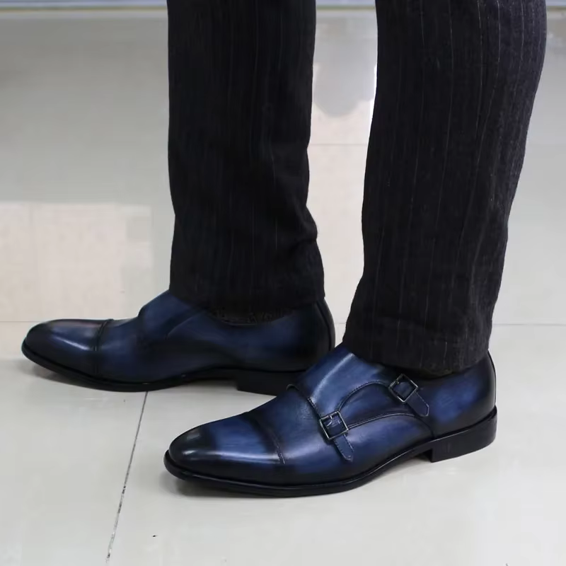 Mode marron noir hommes mocassins chaussures robe élégante costume formel chaussure en cuir respirant antidérapant à la