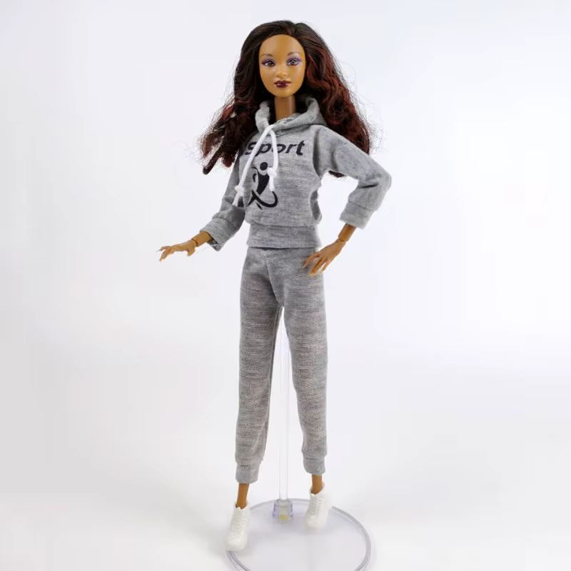 Ensemble de vêtements de sport décontractés pour poupée Barbie, tenues, sweat à capuche, manteau, pantalon, baskets, chaussures, jouets, accessoires, 1/6