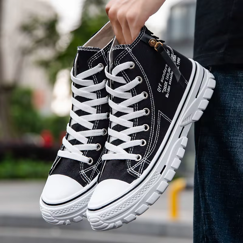 Chaussures montantes en toile pour hommes – Collection été 2025 – Tendance décontractée et polyvalente