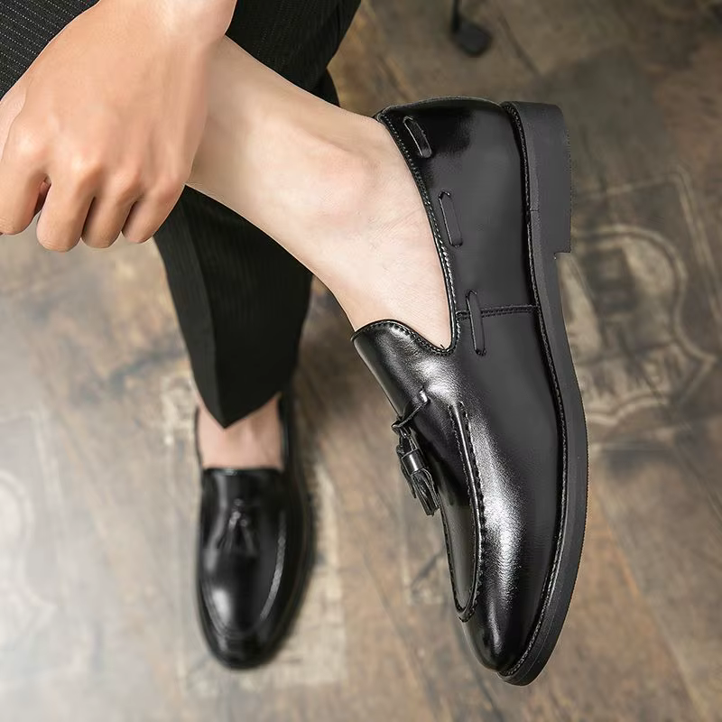 Nouvelles Chaussures Décontractées en Cuir Tendance pour Hommes – Style Britannique Élégant