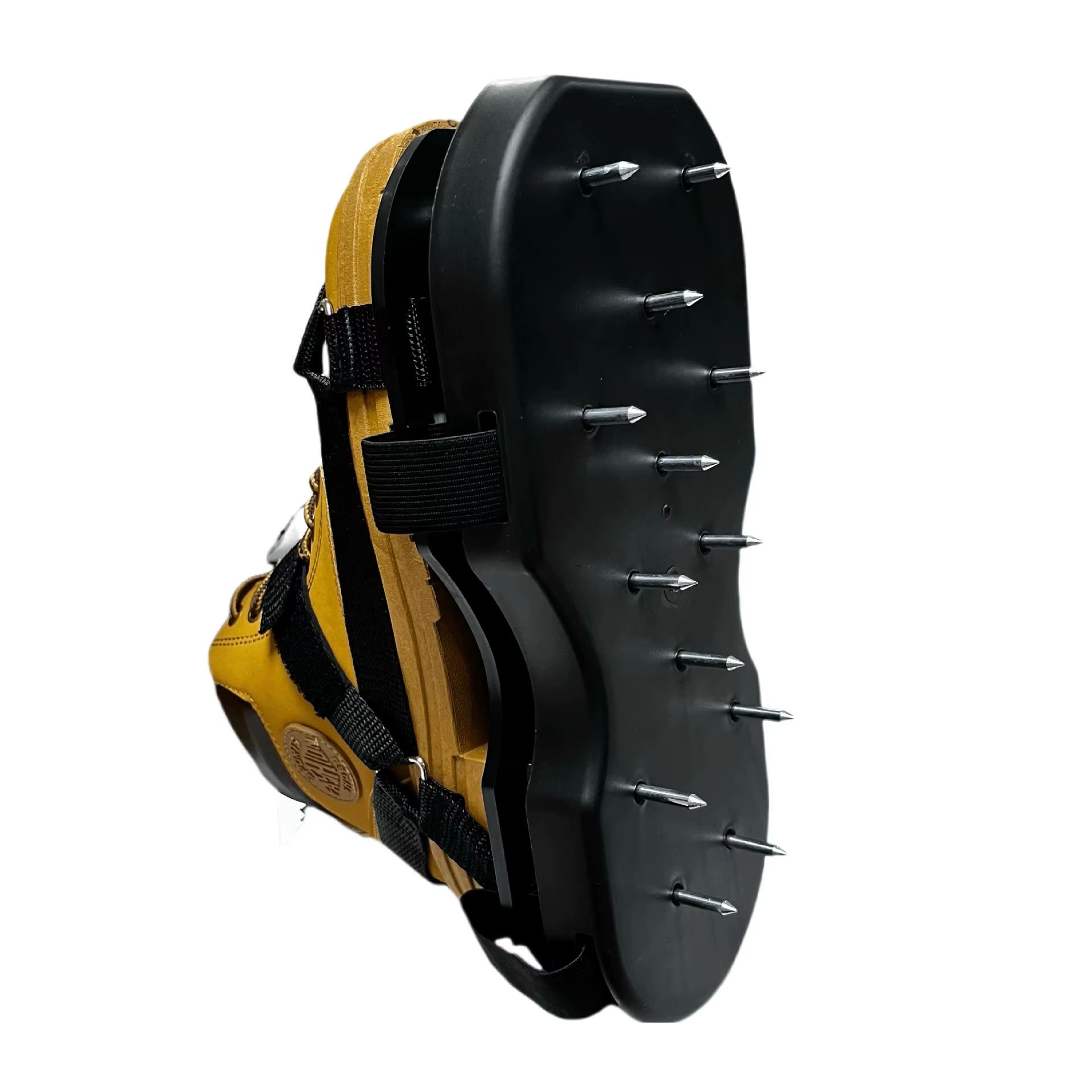 1 paire de chaussures aérateur de pelouse noires