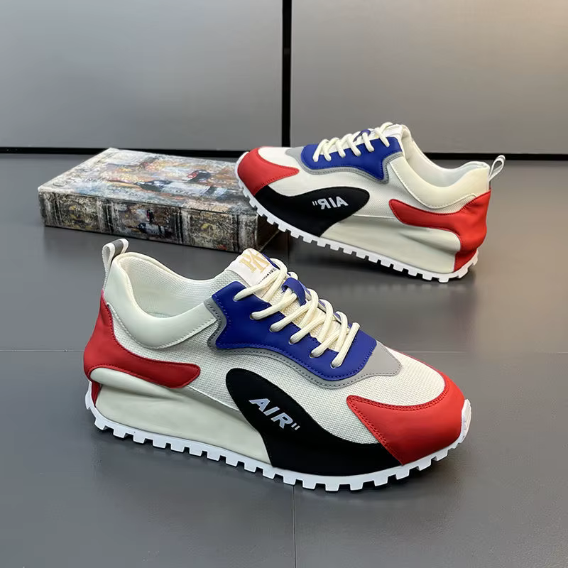 Grosses baskets hommes couverture bas conseil chaussures mode décontracté microfibre cuir maille respirant augmenté
