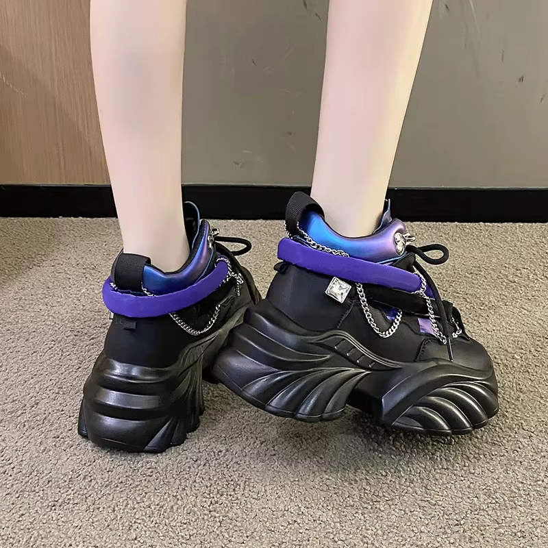 Baskets compensées Kawaii pour femmes