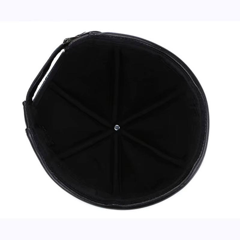 Chapeau Hiphop en cuir véritable pour homme, style décontracté, chapeau de propriétaire, style chinois, casquette en peau de mouton, casquettes rondes fines