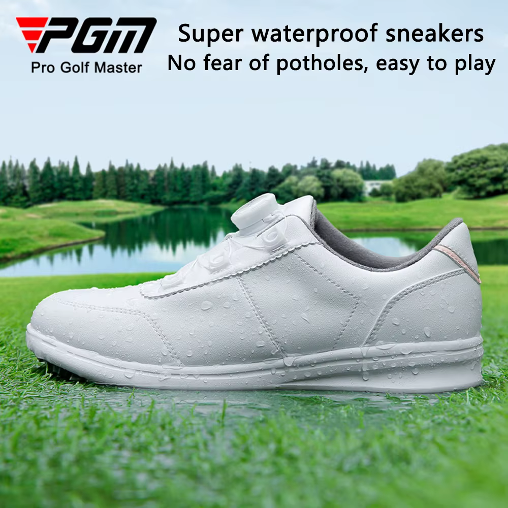 PGM XZ340 baskets de Golf pour femmes imperméable anti-dérapant microfibre laçage rapide ultraléger confortable chaussure d'amortissement à rebond élevé