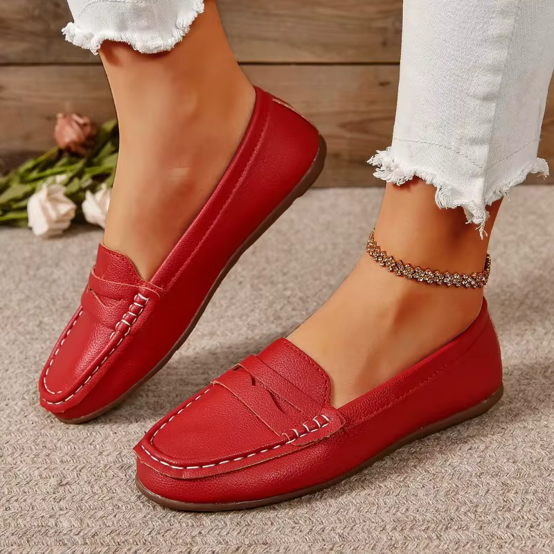 2025 nouvelles femmes chaussures plates en cuir mocassins baskets femme