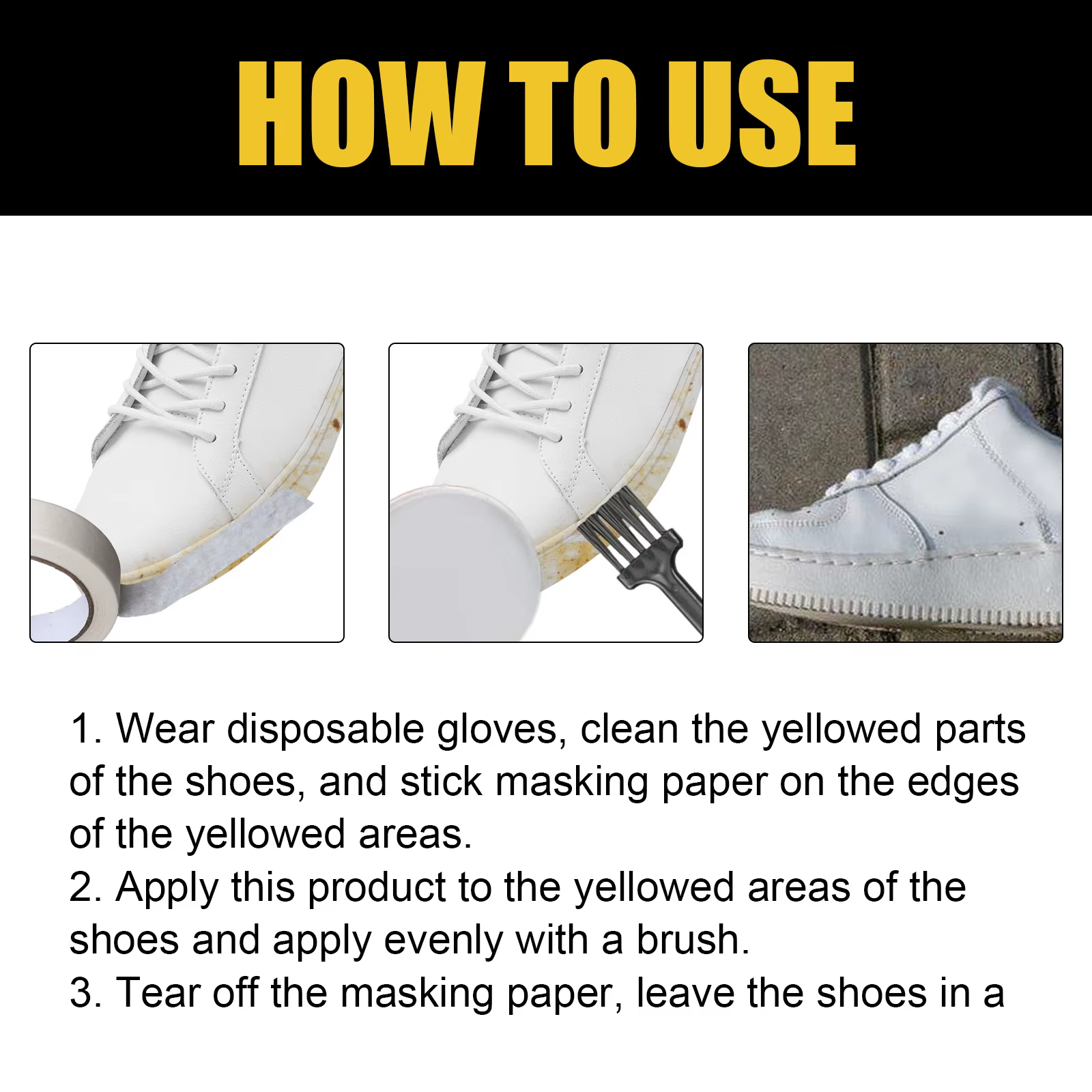 Nettoyant pour chaussures blanches