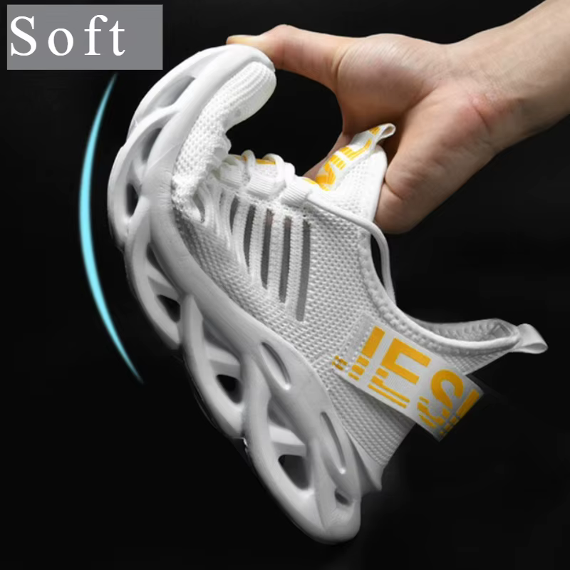 Chaussures de course pour hommes baskets respirantes confort semelle souple Tenis