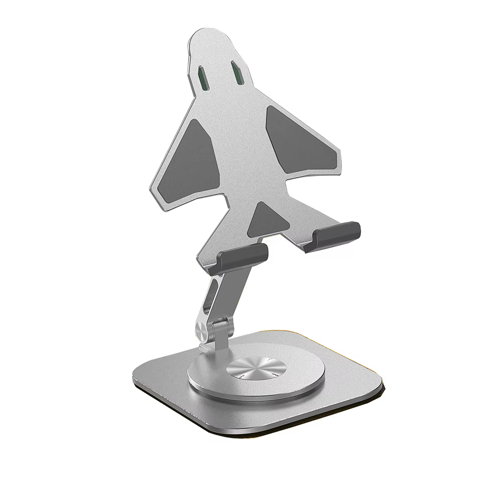 Support de téléphone réglable à rotation à 360 °, support de bureau pliable pour iPhone Samsung Xiaomi Redmi Huawei Oneplus, support de téléphone portable en alliage d'aluminium, support portable de b