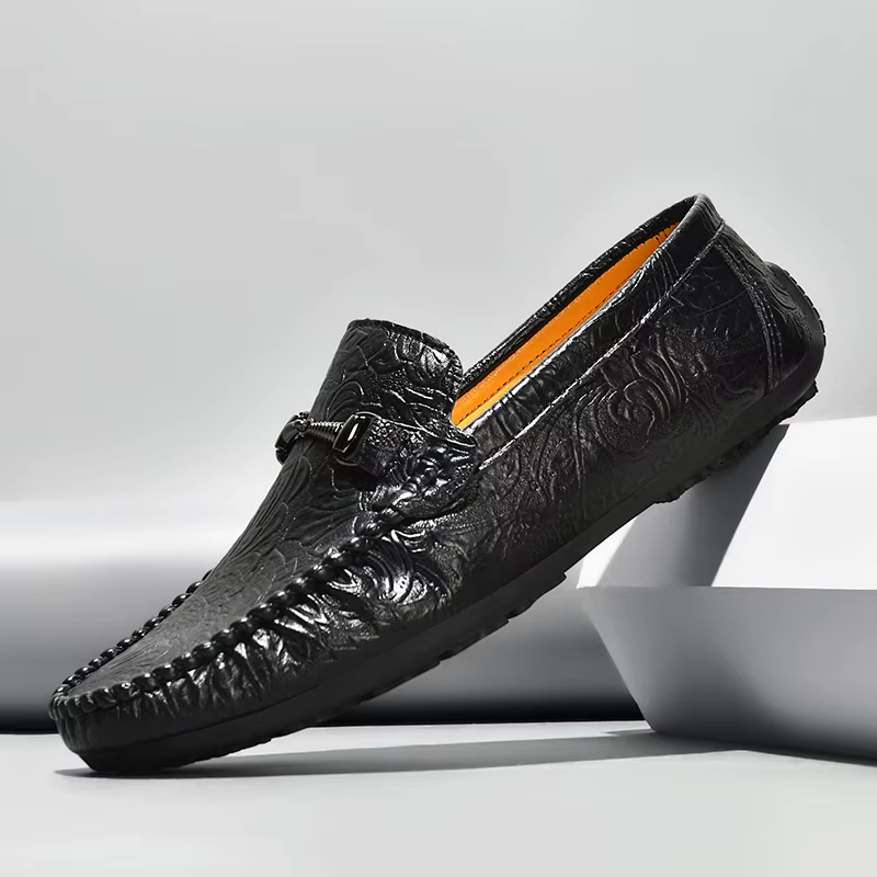 ELUVA hommes mocassins sans lacet chaussures de conduite confortable léger antidérapant semelle souple