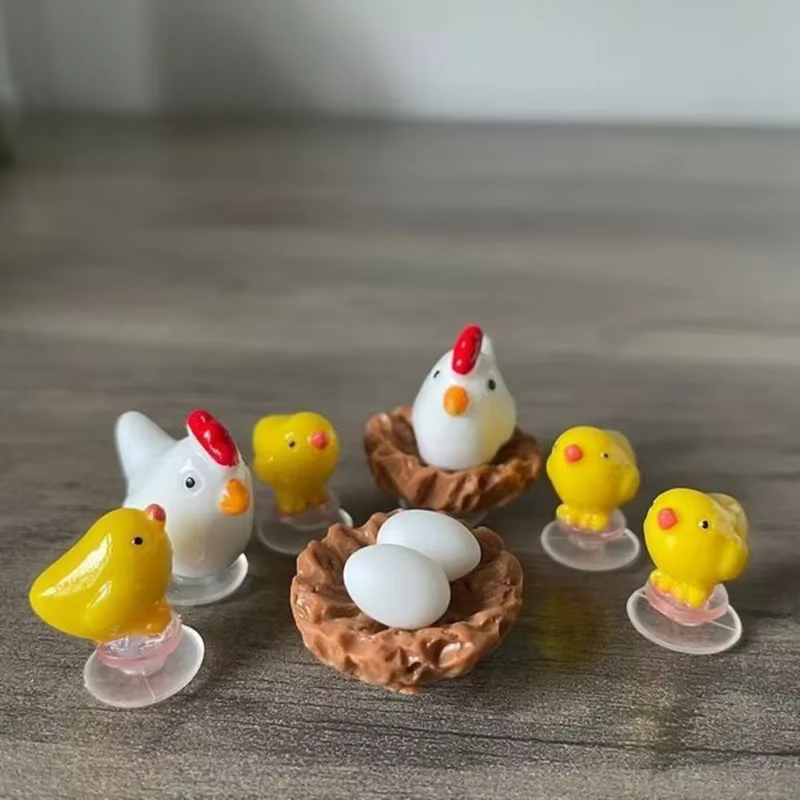 Breloques de chaussures avec petit trou de poulet jaune