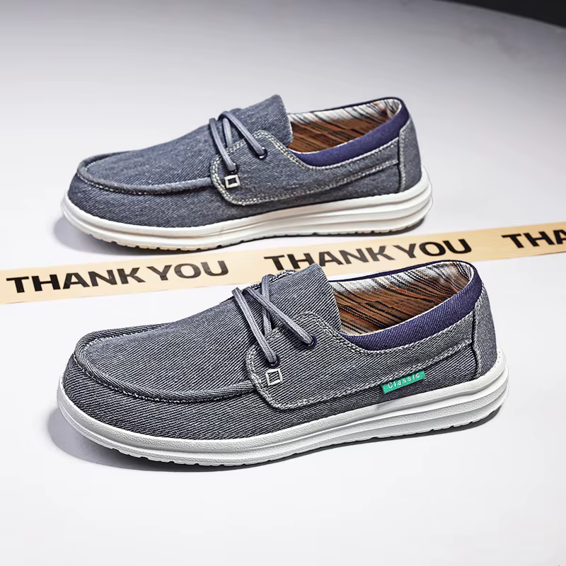 Mocassins d'été en toile pour hommes