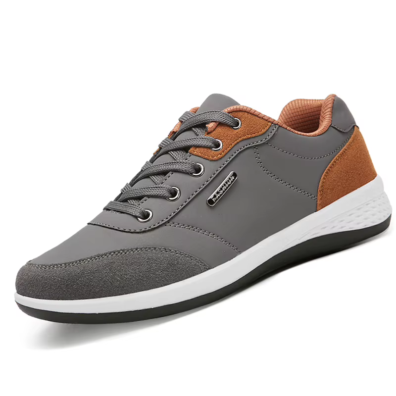 Nouvelles chaussures de course hommes en cuir imperméable baskets athlétiques vêtement homme résistant