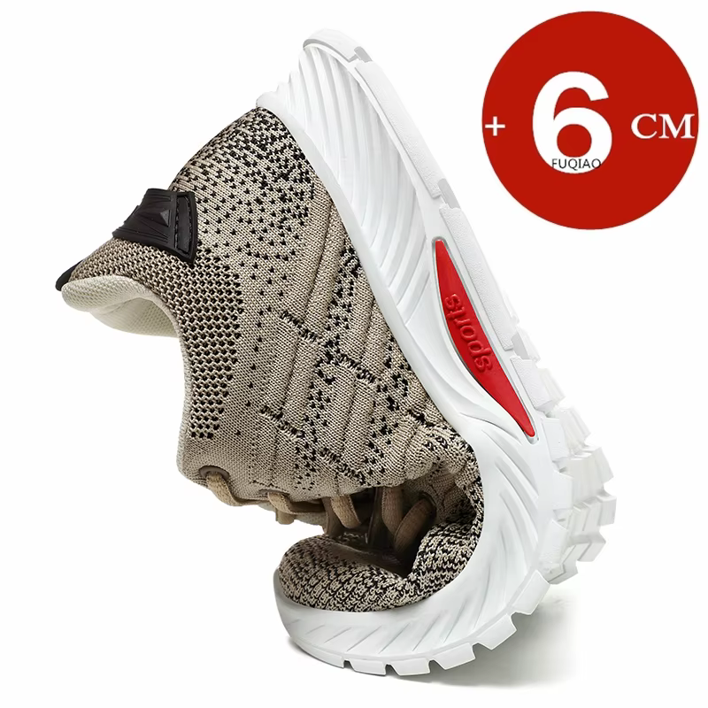 Homme baskets ascenseur chaussures talons cachés respirant rehaussement