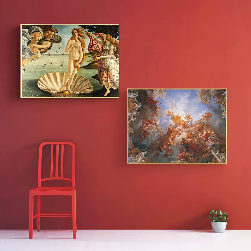 Affiche de mythologie grecque classique de la Renaissance rétro, Art chrétien, œuvres célèbres, peinture à l'huile sur toile, décoration murale d'église de musée