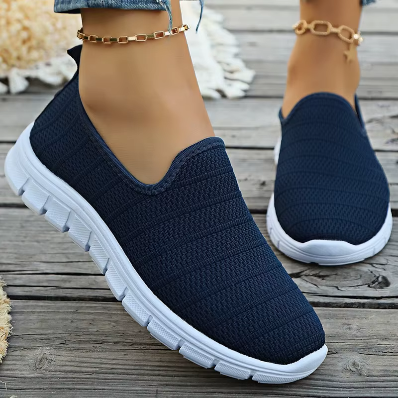 Baskets femme sans lacet blanc chaussures