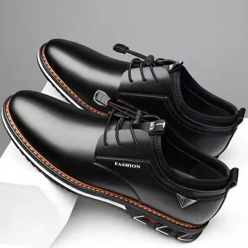 Chaussures en cuir PU de style britannique pour hommes