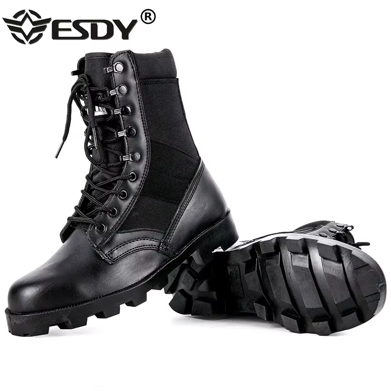 Bottines de Camouflage en cuir véritable pour hommes