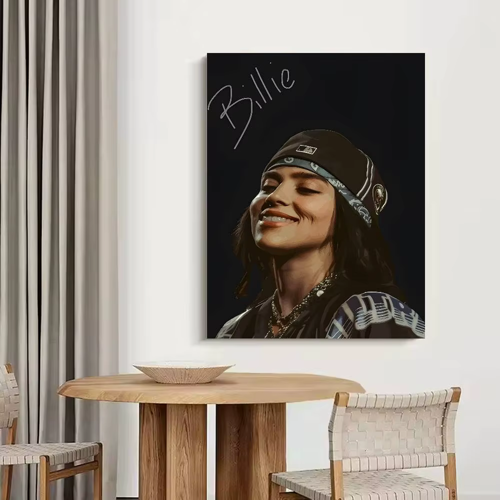 B-Billies E-Eilish affiche murale pour salon chambre mur bureau décoration murale cadeau pour amis sans cadre