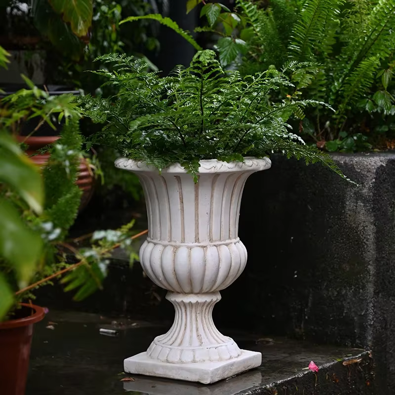 Pot de Fleur de Style Européen Rétro Grand Trophée, user inière de Plantes, Colonne Romaine Autoportante, Pot Succulent, Jardin, délégations, Grand