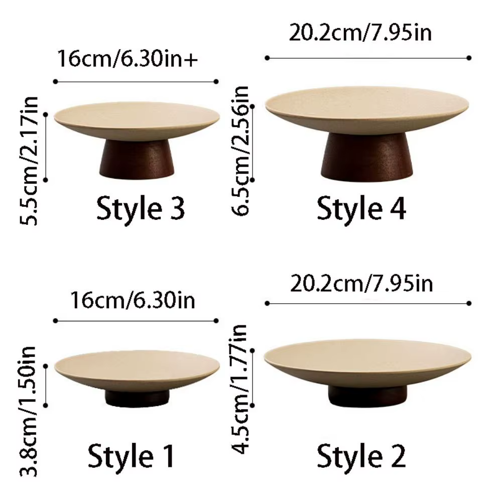 Plateau de rangement en céramique, organisateur de cuisine, plateau à Dessert en bois Durable, assiette de fruits Simple réutilisable commerciale