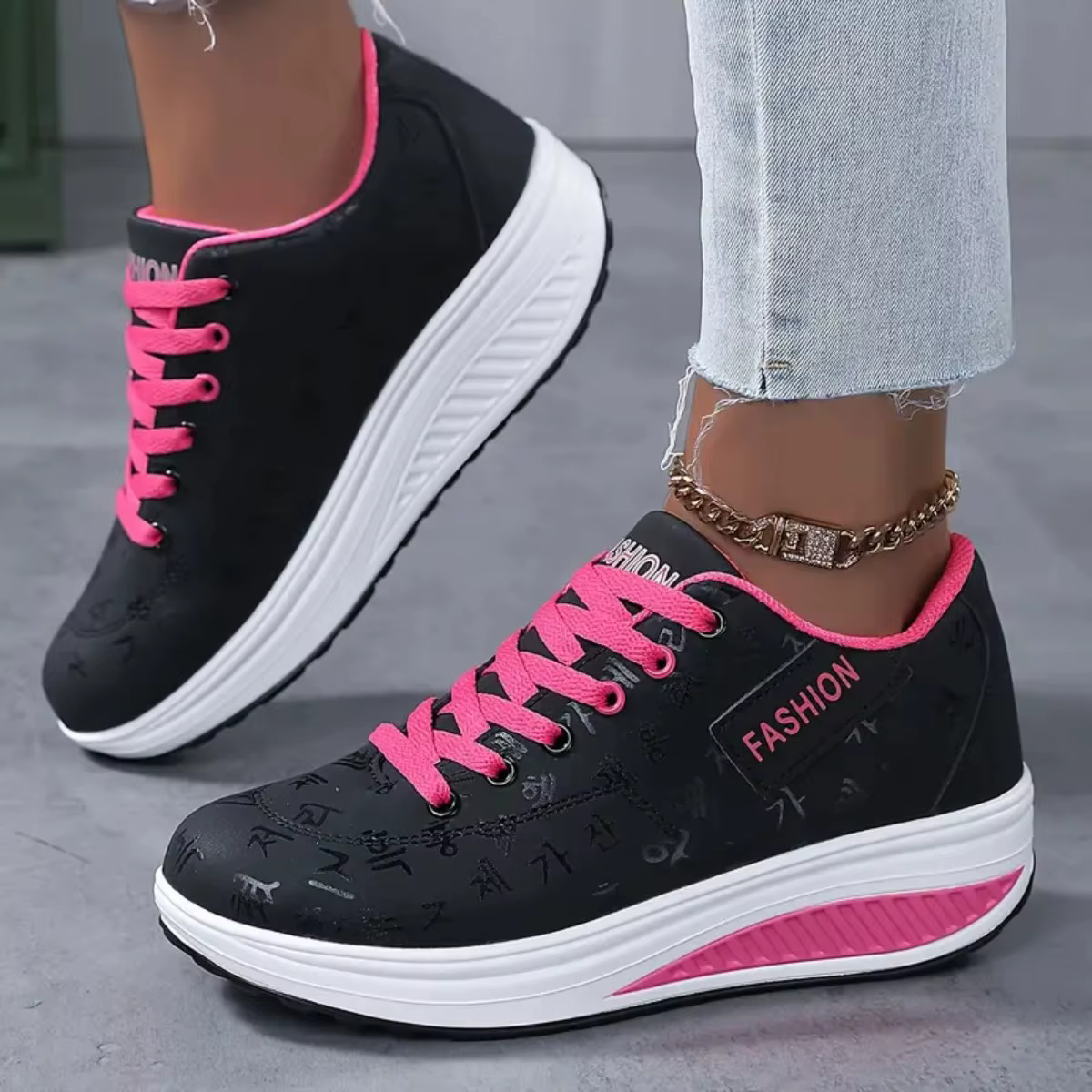 Femmes baskets mode plate-forme secouer chaussures