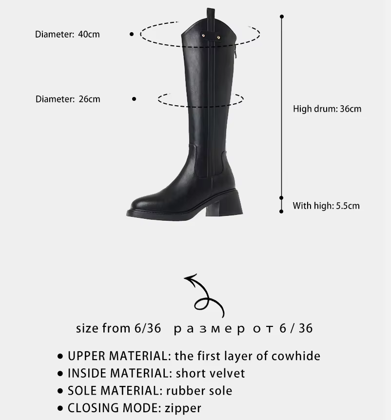 Ods-Chaussures à tige haute au genou pour femmes