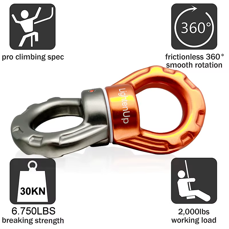 30KN accessoires de Yoga anneau universel anneau de cardan connecteur rotatif hamac rotatif balançoire Spinner corde connecteur pivotant