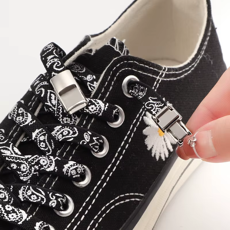 Lacets de chaussures colorés sans attaches