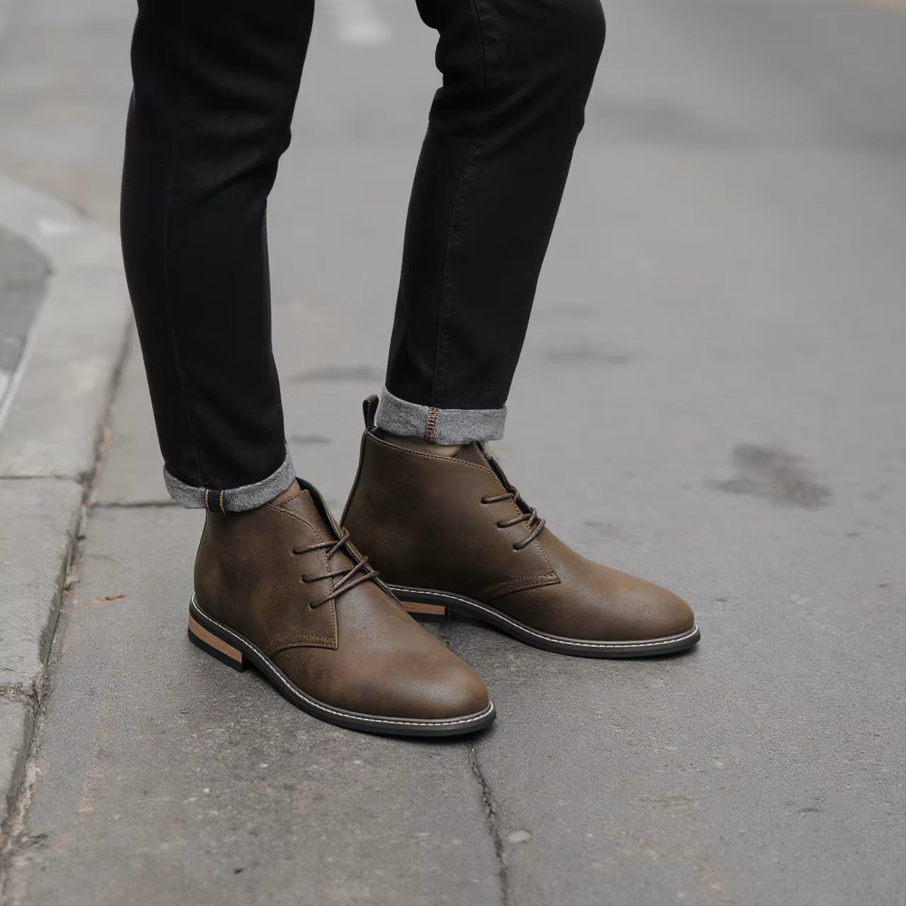 Chaussures en cuir pour hommes Marque 2026