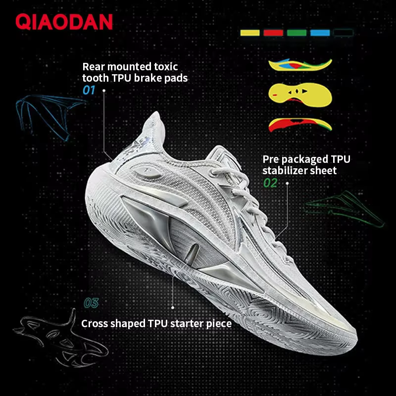 Chaussures de basketball QIAODAN Duya 4.0 amortissantes 2026 pour hommes