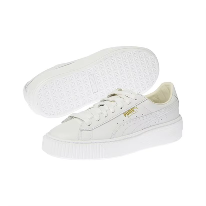 PUMA Basket Platform Core 'White Gold' pour femme