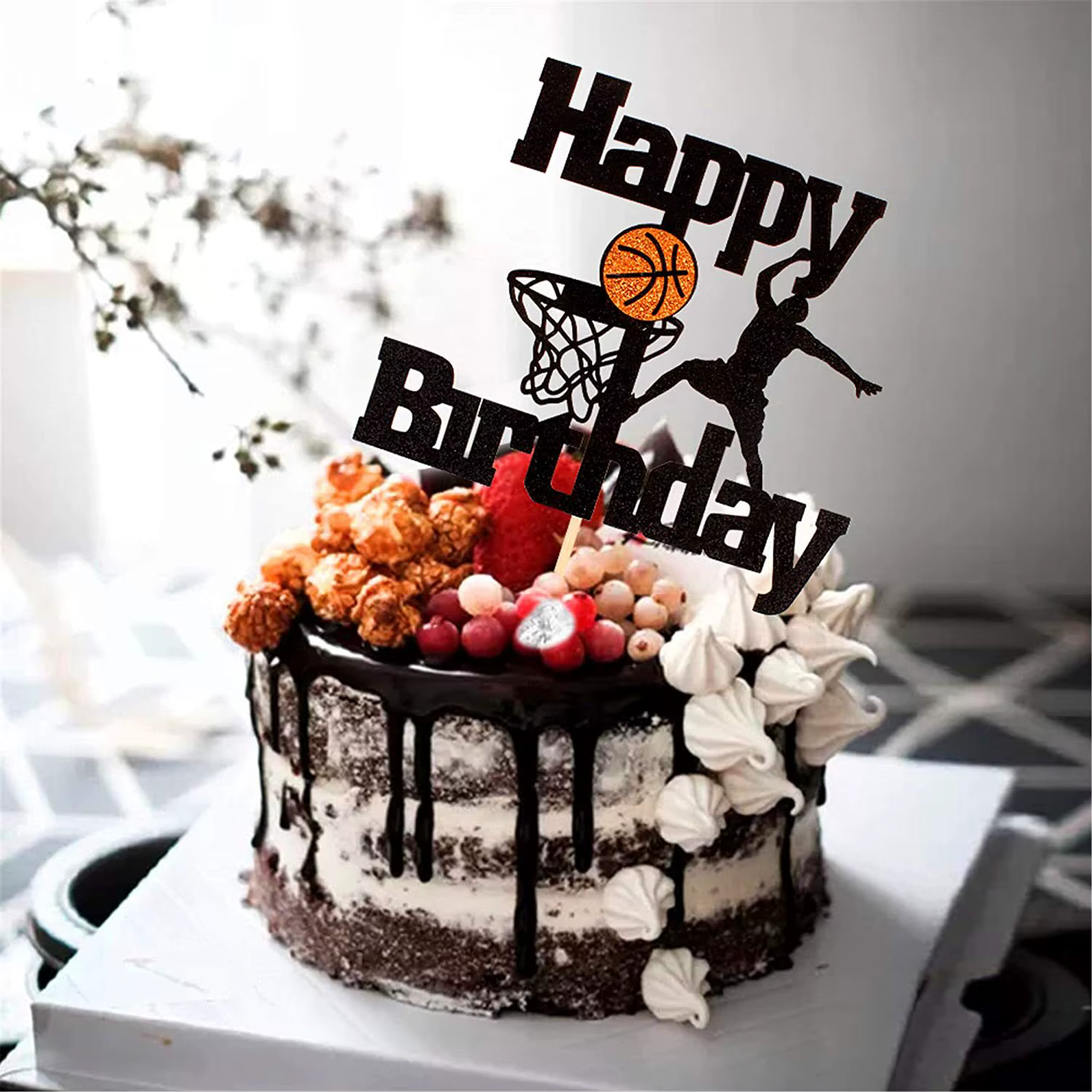 Décoration de gâteau joyeux anniversaire