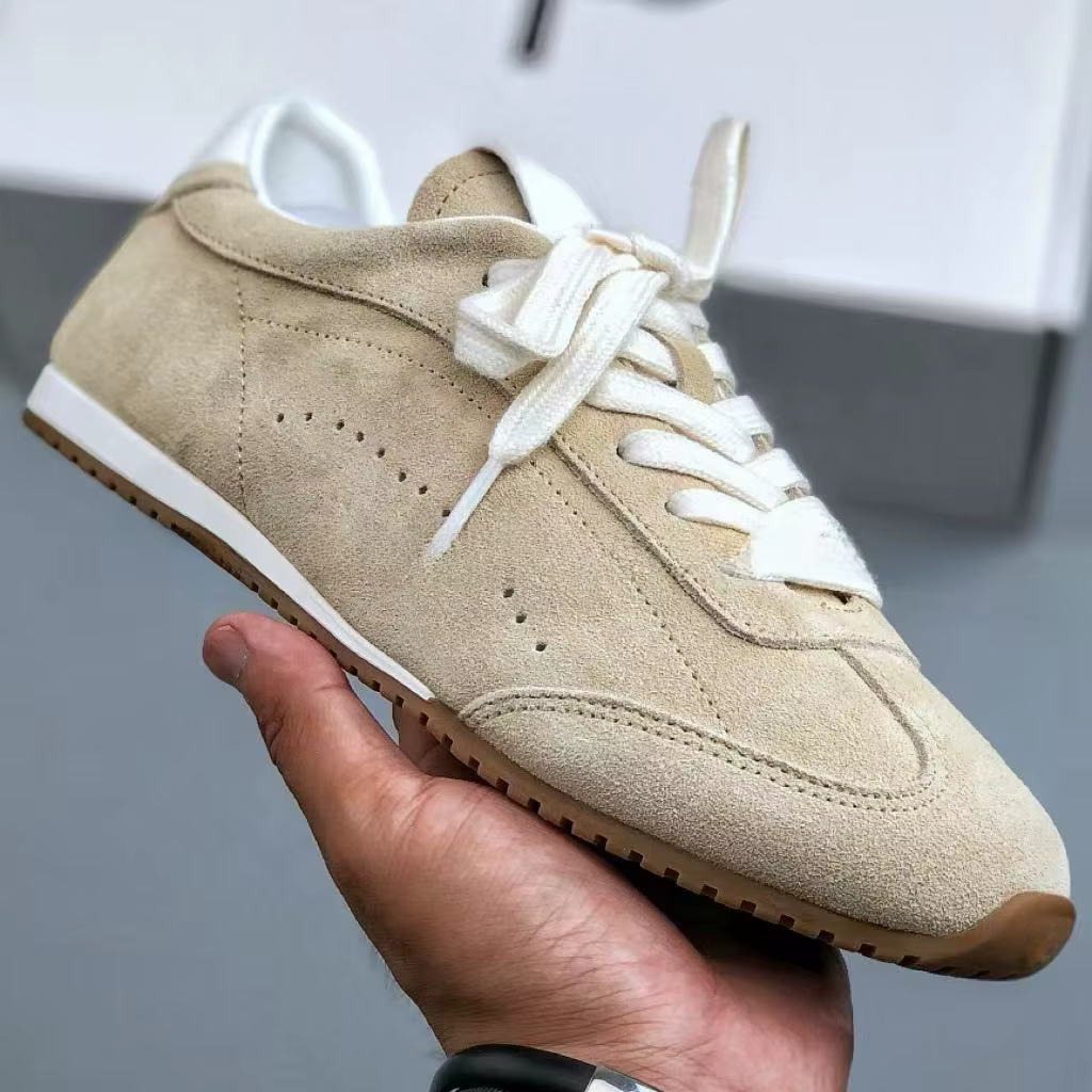 Chaussures de sport plates vintage Deqin originales à lacets