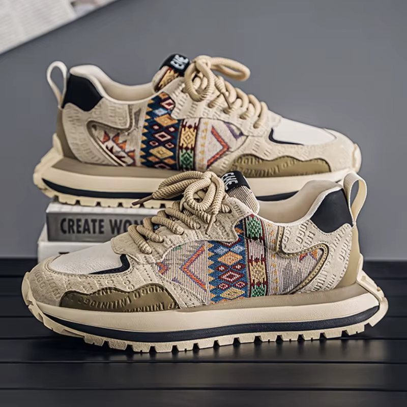 Hommes à la mode Sneaker confortable à semelles épaisses chaussures décontractées