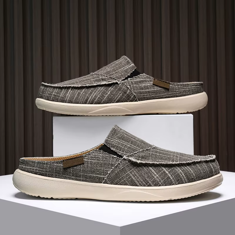 Hommes toile chaussures été 2025 nouveau léger respirant doux sans lacet